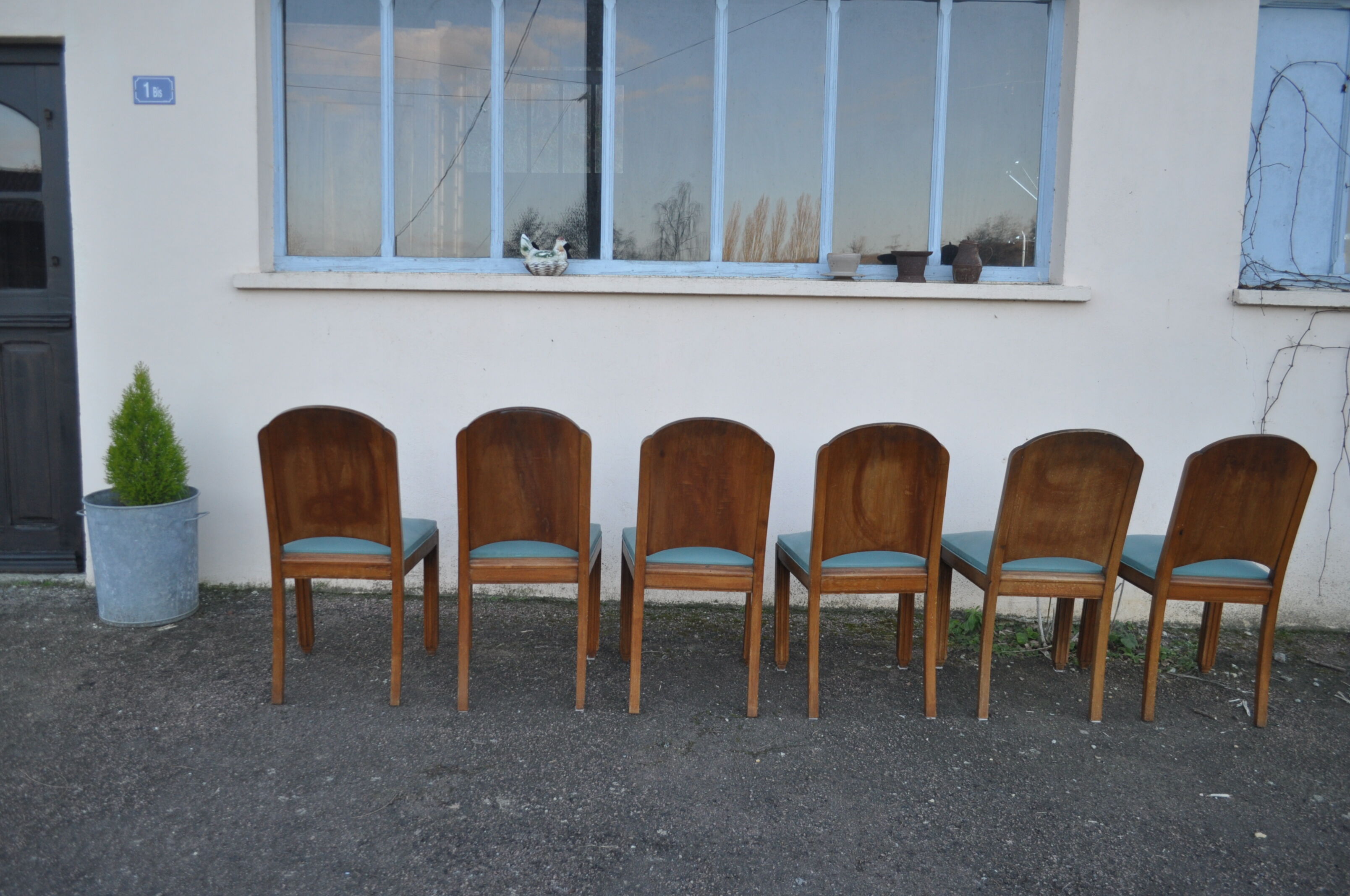Set of 6 art deco chairs