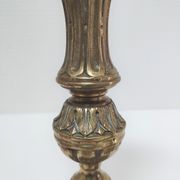 Pair of candle holders torches gilded bronze patinated style louis xvi period 19th century