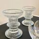 Bougeoirs cristal façon littala vintage