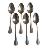 6 silver plated soup spoons P de Ruolz silver plated soup spoons 21.8 cm