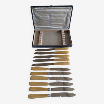 11 couteaux vintage avec leur boite