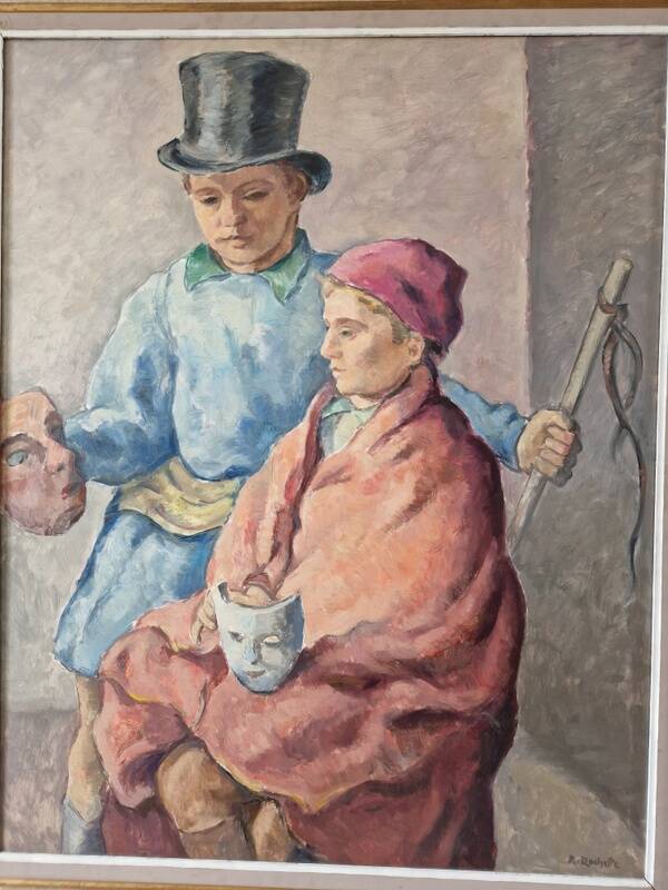 Raymond Rochette (1906-1993), painter of the Creusot factory - Oil on canvas mounted on panel