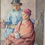 Raymond Rochette (1906-1993), painter of the Creusot factory - Oil on canvas mounted on panel