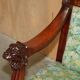 Canapé Chesterfield Ancien Sculpté en Noyer avec Incrustation de Nacre