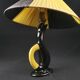 Bedside lamp vintage ceramic black and yellow