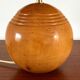 Solid elm lamp Italy 70s vintage