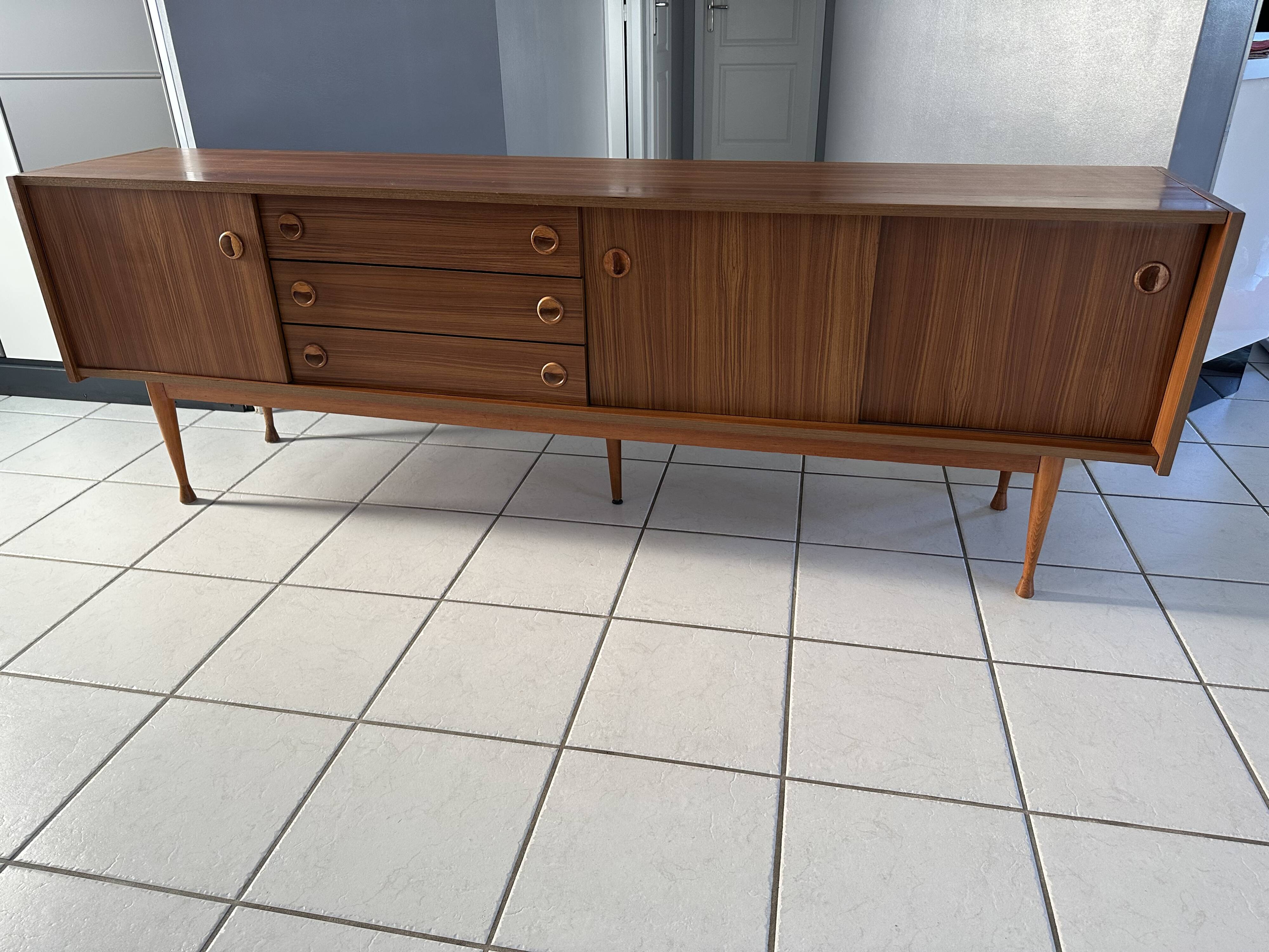 Vintage 1960s Scandinavian-style sideboard