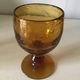 6 large vintage stemmed glasses (70 years) in blown bubble glass from the Biot amber glassworks