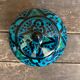 Vintage Green Ceramic Jewellery Box SAFI with Black Decor Morocco