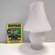 White Murano Glass Table Lamp with a Pink Marble Effect, Italy