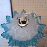 Blue draped suspension