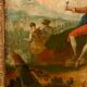 Louis XV style trumeau in carved wood 19th century