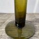 Trio de soliflore en verre vert olive / vases tubes