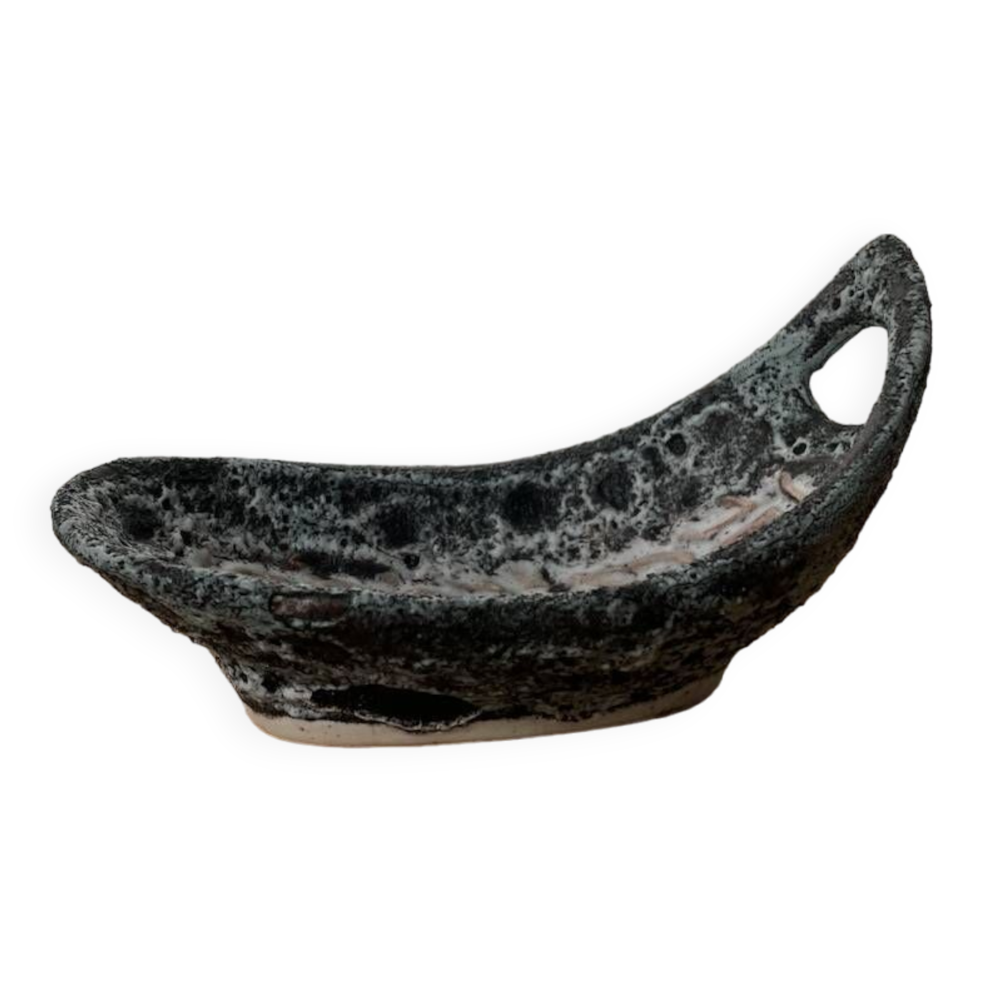 Empty ceramic pocket Fatlava Vallauris 1950