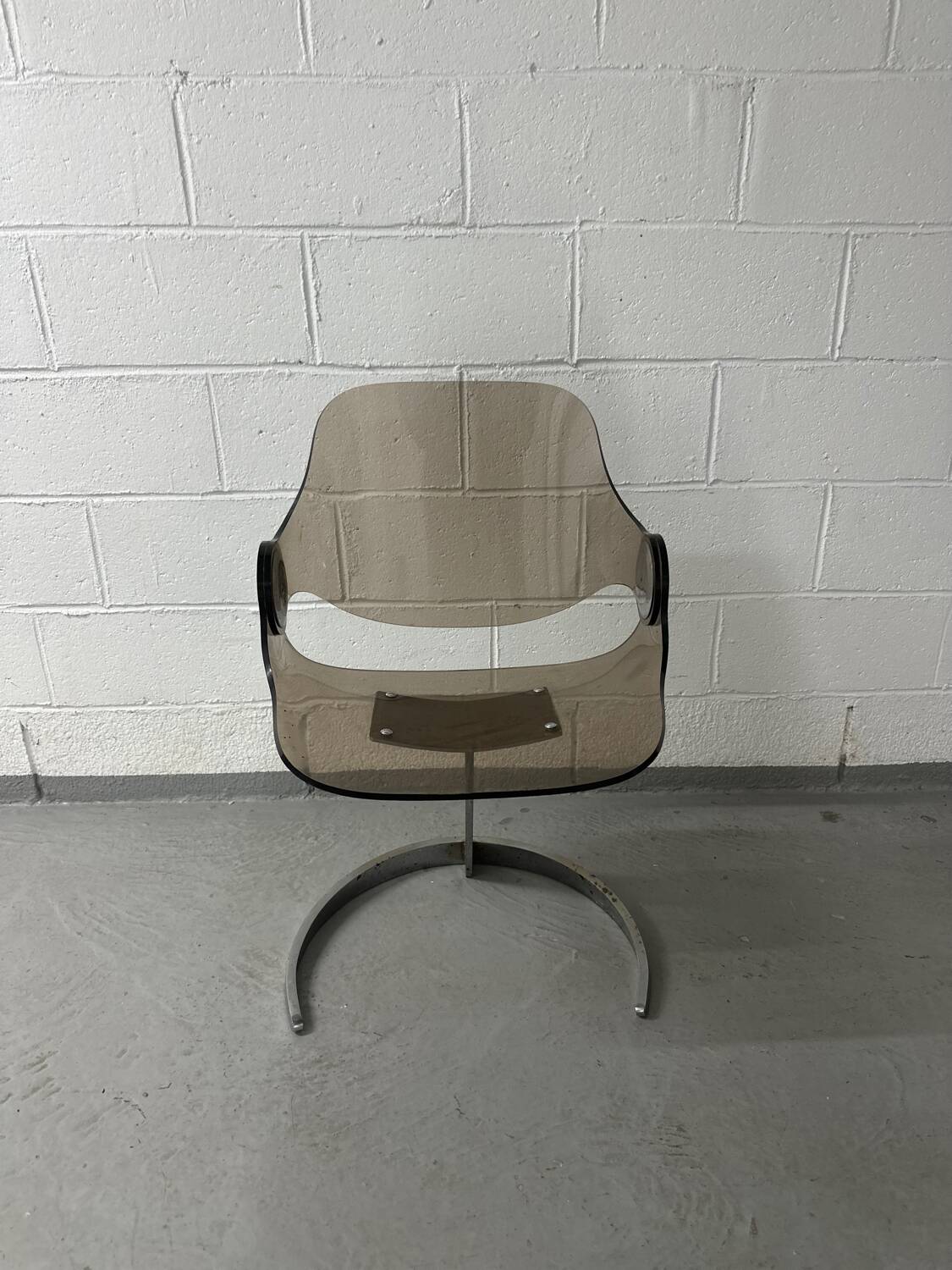 DLG Boris Tabacoff steel plexi chair