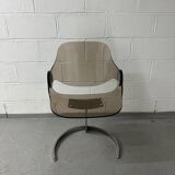 Chaise plexi acier attribué à Euro Steel