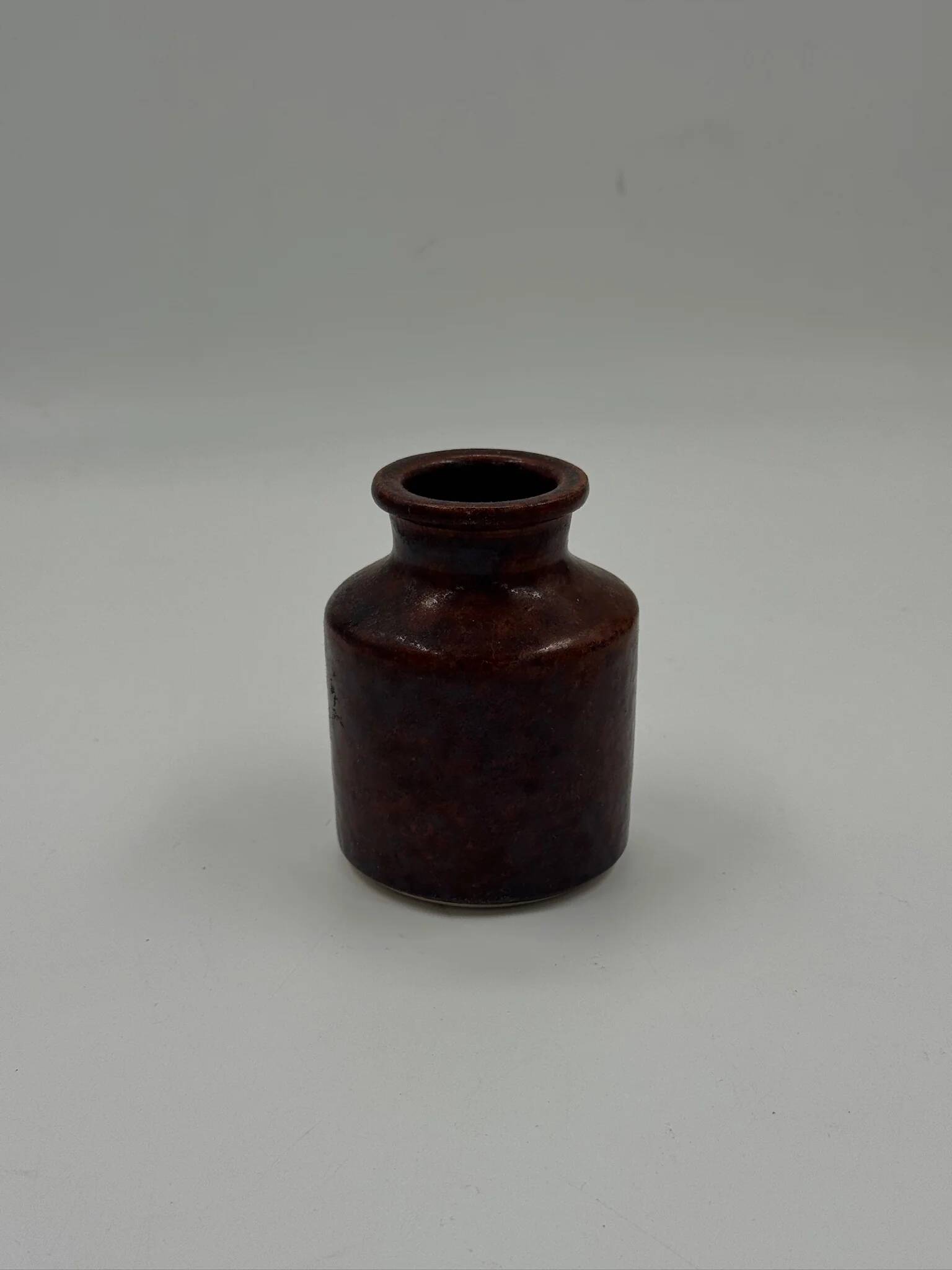 Vase bouteille vintage en grès
