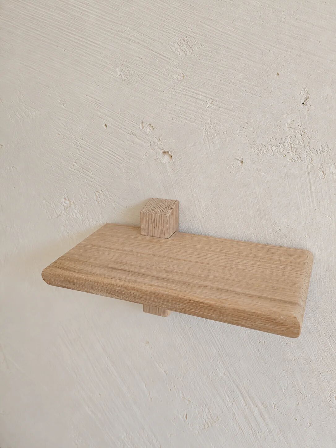 Pair of solid oak shelves