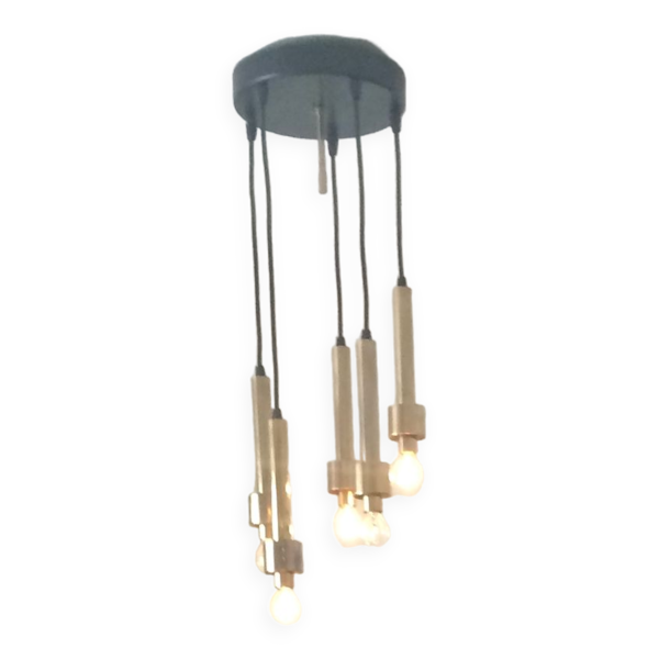 Lumières suspendu Vintage doré annees 70