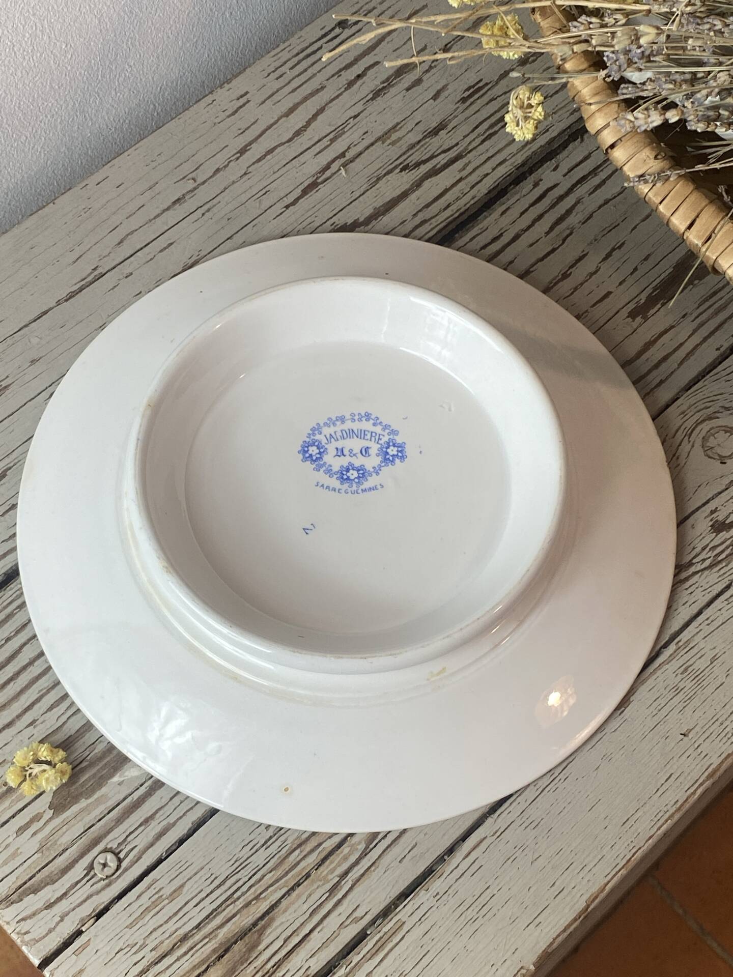 Compote dish, earthenware, Sarreguemines