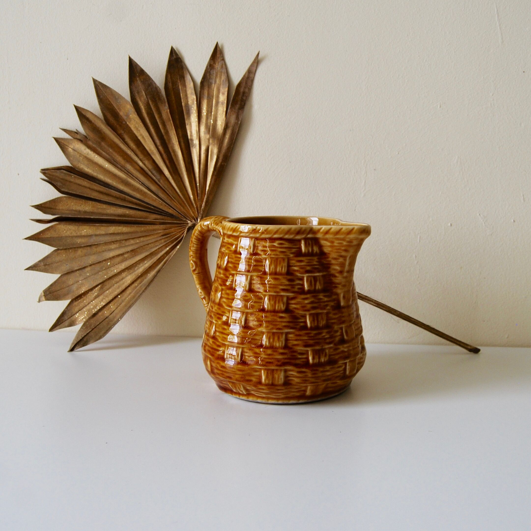 Carafe in barbotine Digoin Sarreguemines