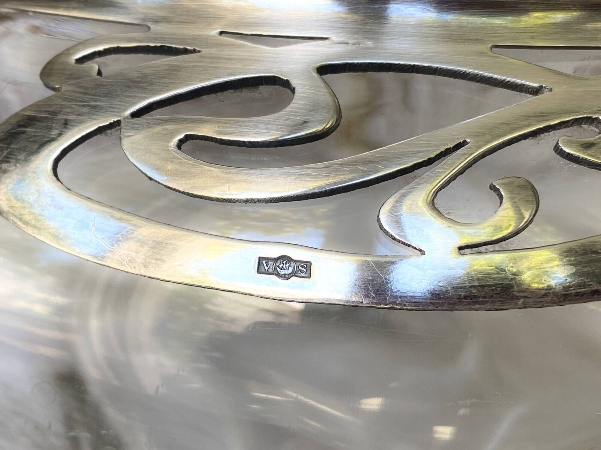 Art Nouveau crystal and silver-plated metal bowl and salad bowl, 1900
