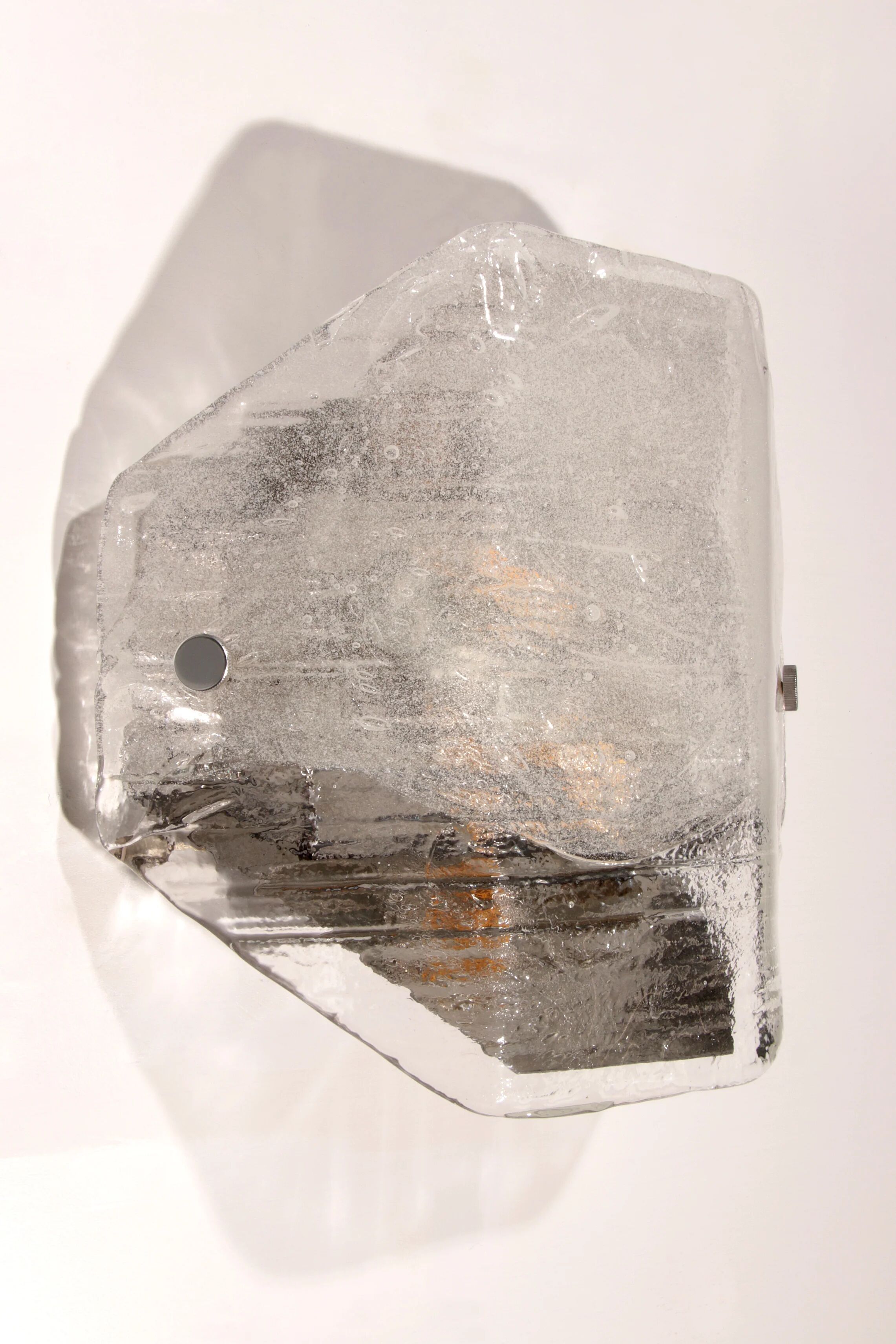 Rare large glass wall light by J.T. Kalmar, Austria, 1970s