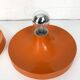 Pair of Space Age Teka wall lights, Germany in aluminum, Flush, Disc, 1960-70