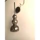 Set of Two Contemporary Smoked in Black Nickel Wall Sconces