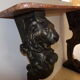 Console en marbre sur pieds lions
