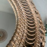 Vintage wicker mirror