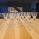 9 crystal stem glasses, vintage, Boussu Belgium