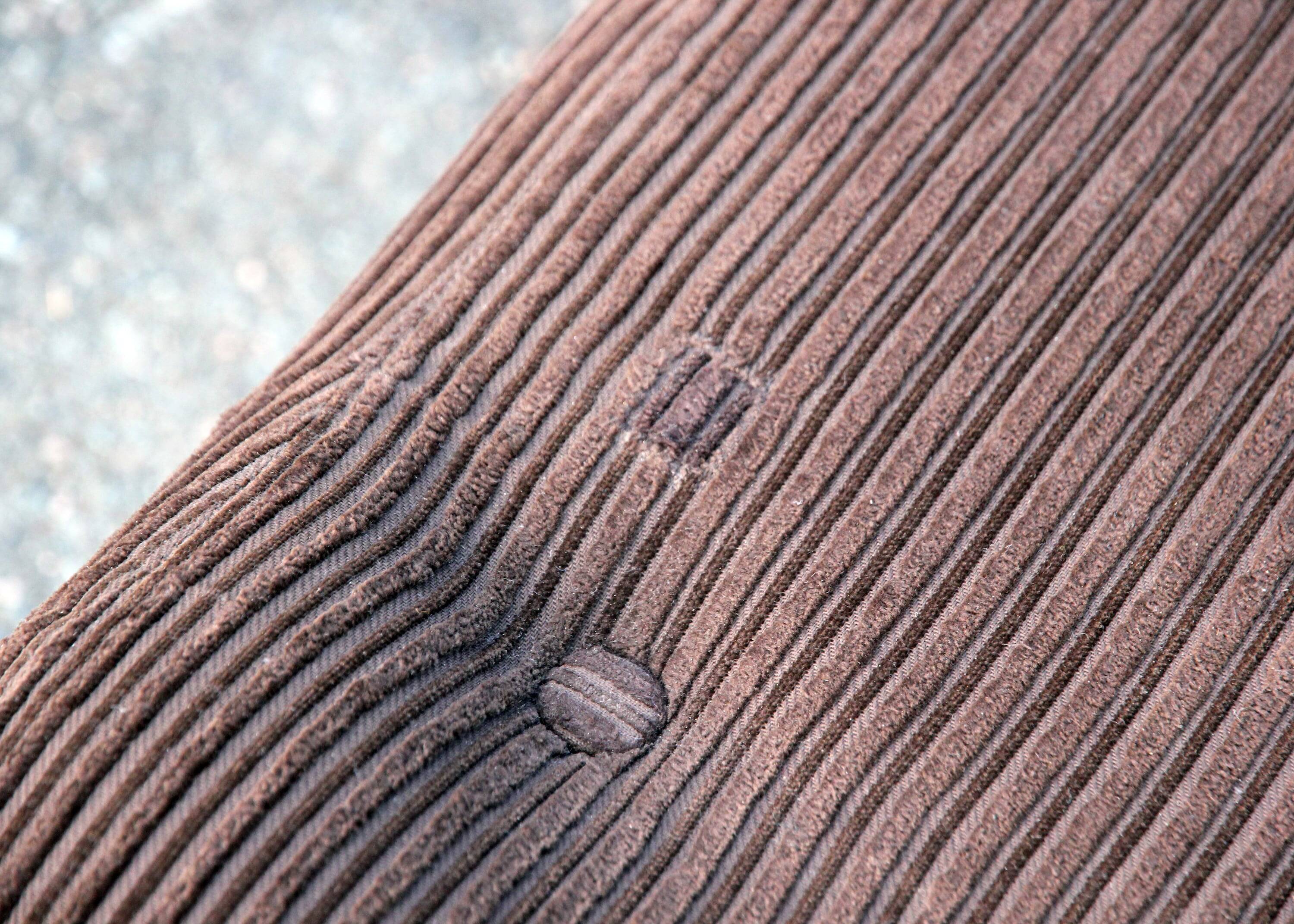 Vintage corner chair in brown velvet