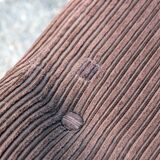 Vintage corner chair in brown velvet
