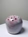Glazed terracotta flower holder signed PB 86, vintage 1980s.