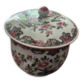 Petit pot couvert en porcelaine Compagnie des Indes H 12 cm XVIIIe siècle
