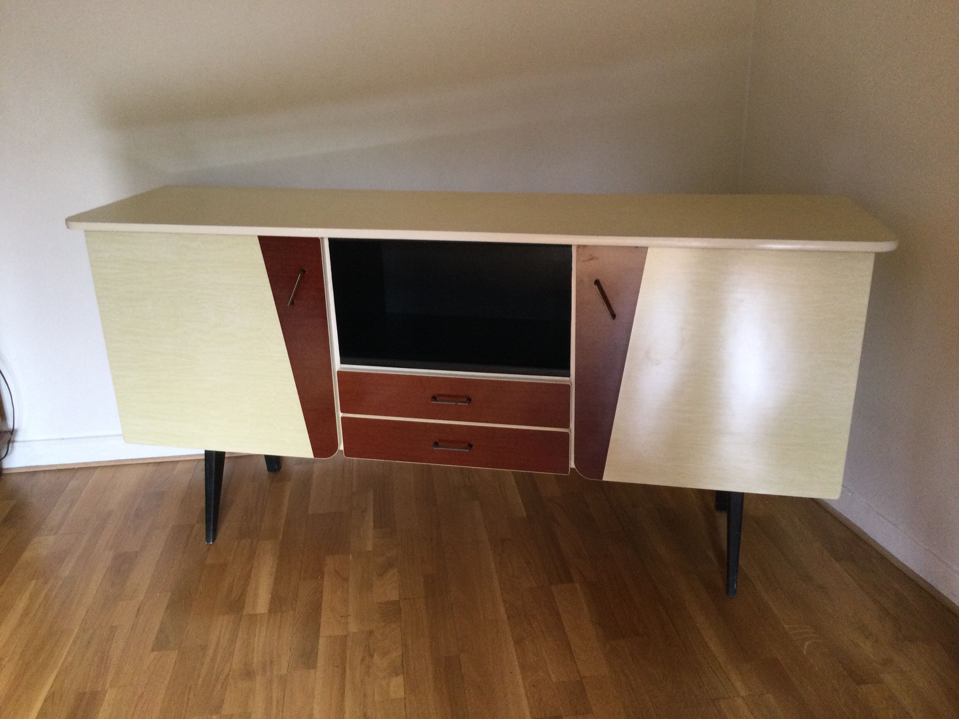 Enfilade vintage bois et formica