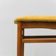 Pair of vintage chairs in wood and yellow fabric, 1960s modernism