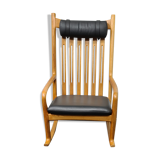 Rocking-chair en teck vintage par Jakob Kjaer