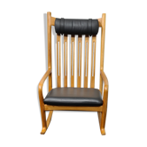 Rocking-chair en teck vintage par Jakob Kjaer