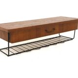 Tablette murale, chevet scandinave en teck, Suède, 1950