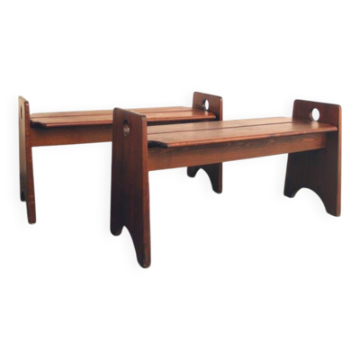 Bancs de design des années 60 de Gilbert Marklund.