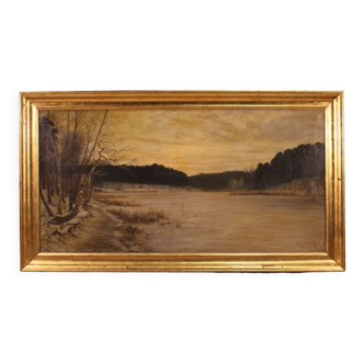 Paysage signé, Franz Bombach (1857-1933)