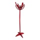 Italian coat rack by Mauro Pasquinelli in red lacquered wood, 1960s