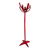 Italian coat rack by Mauro Pasquinelli in red lacquered wood, 1960s