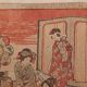 Estampe Japonaise sur papier crépon - Gravure de Nobukazu (1874-1944) qui signe 延一画