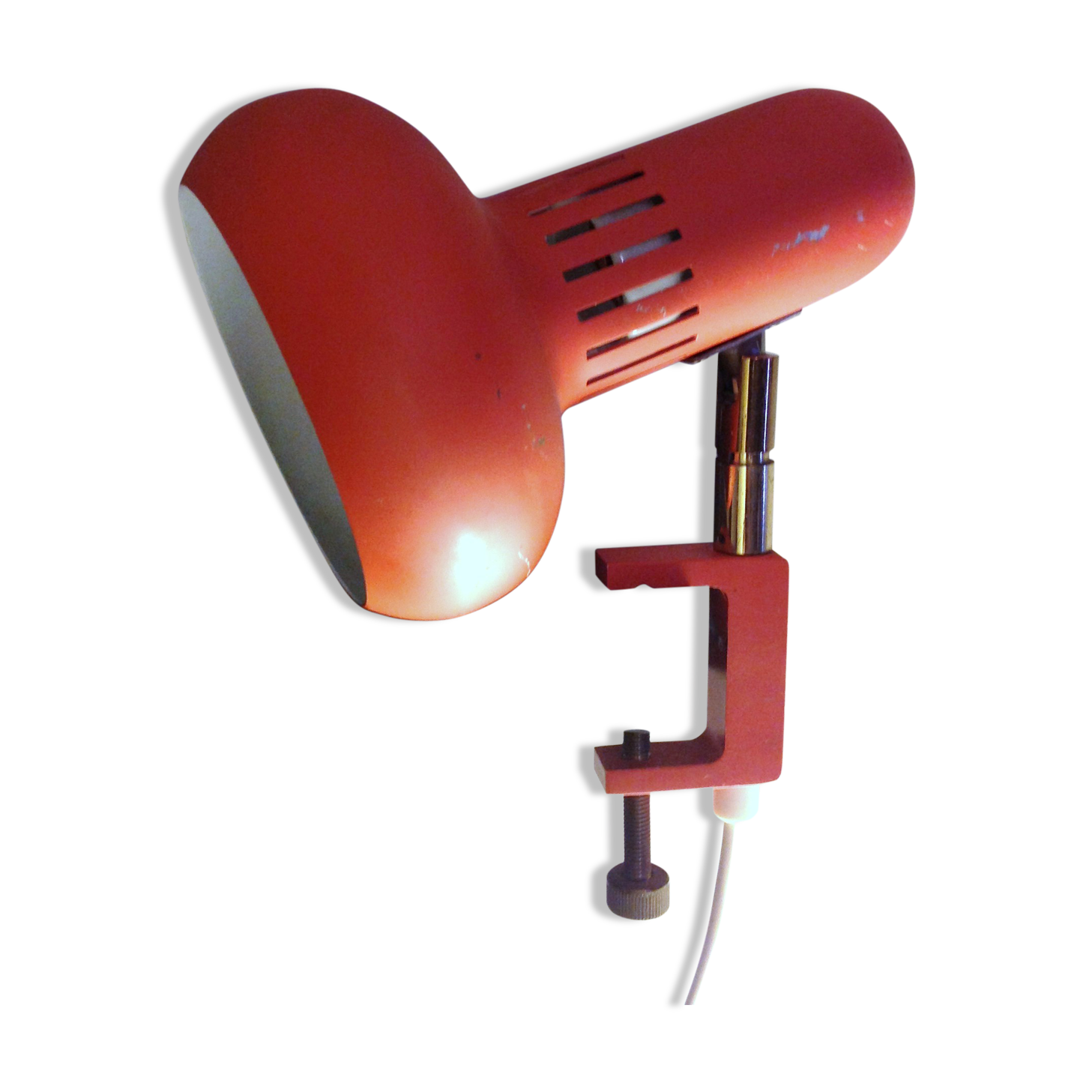 Orange articulated lamp vintage 60/70
