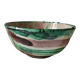 Large vintage enamelled bowl or salad bowl, rustic style