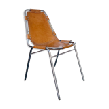 Vintage Chair Les Arcs in leather, published by Dal Vera, 1960s-70s