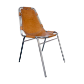 Vintage Chair Les Arcs in leather, published by Dal Vera, 1960s-70s
